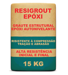 Um graute estrutural à base de resina epóxi não retrátil, desenvolvido para fixação de equipamentos pesados e execução de reparos emergenciais em estruturas de concreto de elevada responsabilidade, submetidas a vibrações e ou solicitações mecânicas estáticas e dinâmicas extremas. Apresenta alta resistência, inicial, final, à abrasão, à tração, à compressão e ainda a produtos químicos e ou corrosão.