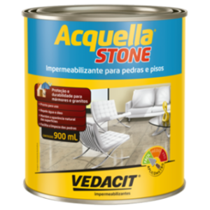 ACQUELLA STONE VEDACIT é um impermeabilizante indicado para mármore, granito e outras pedras e superfícies de concreto, em ambientes internos e externos, com tráfego moderado de pessoas. Repele água e óleo. Assim, dificulta a impregnação de sujeira e facilita a limpeza. Aumenta sensivelmente a durabilidade. Não forma filme e mantém inalteradas cor, textura e aparência das superfícies.